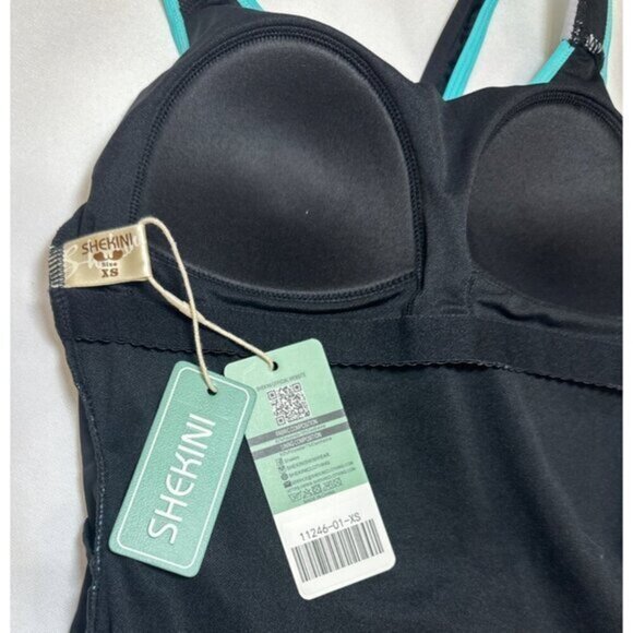 SHEKINI Womens Teens Girls Boyleg One Piece Full Coverage Swimsuit, NWT, SZ XS - Picture 9 of 10